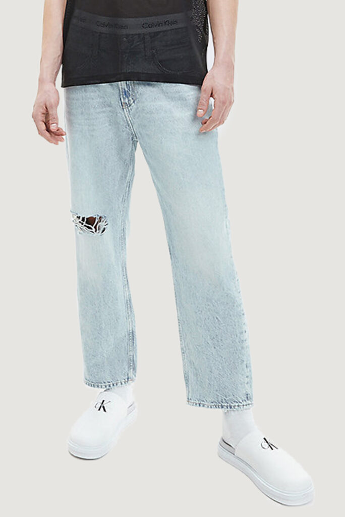 Jeans Calvin Klein Jeans 90s straight crop Denim chiaro