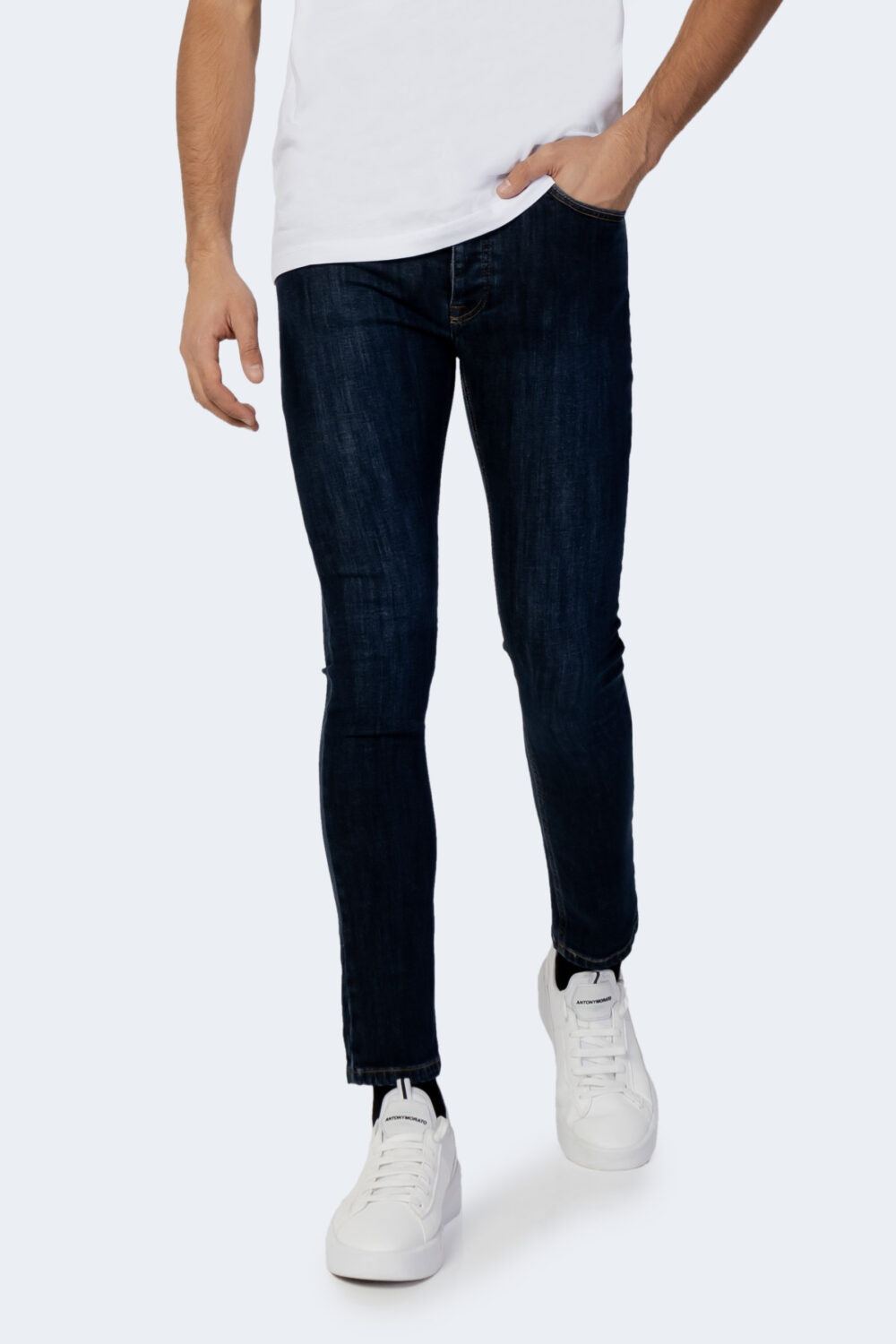 Jeans skinny CNC Costume National borchia logo tasca Denim - Foto 1