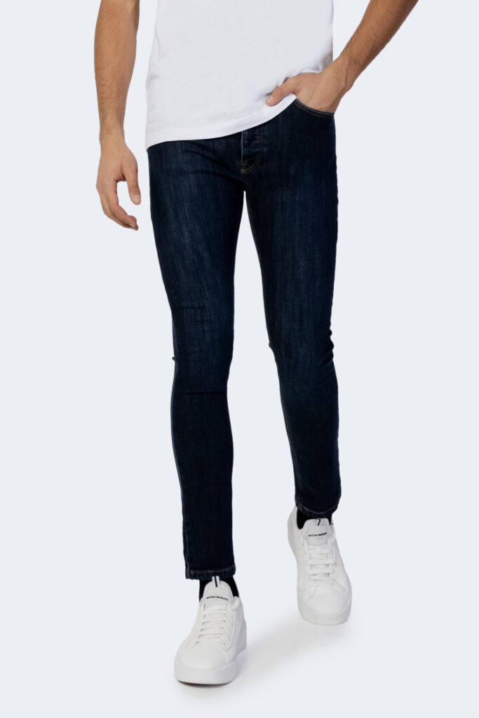 Jeans skinny CNC Costume National borchia logo tasca Denim