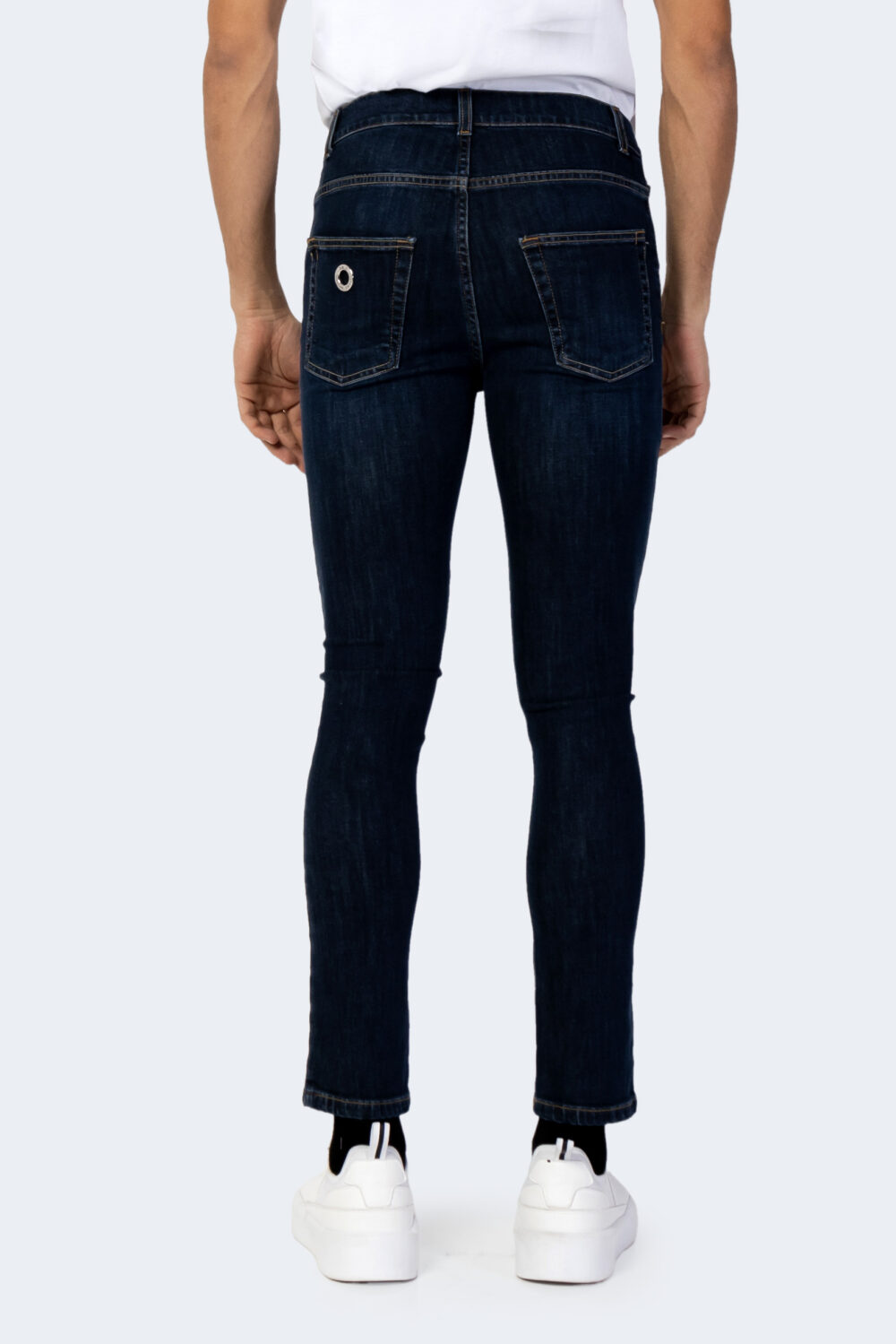 Jeans skinny CNC Costume National borchia logo tasca Denim - Foto 3