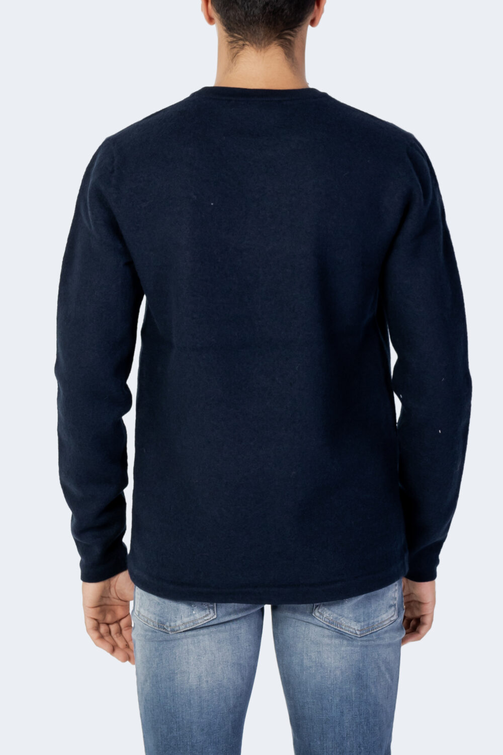 Maglia Selected slhbelo ls knit crew neck w Blue scuro - Foto 5