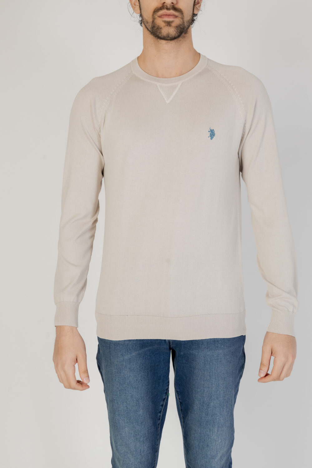 Maglia U.S. Polo Assn. lin Grigio Chiaro - Foto 6