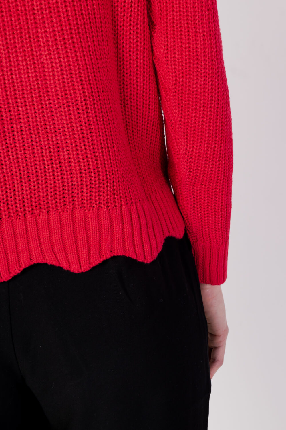 Maglione Jacqueline de Yong jdyjusty l/s scallop edge pullover knt Rosso - Foto 5