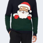 Maglione Only & Sons onsxmas reg block crew knit Blue scuro - Foto 1