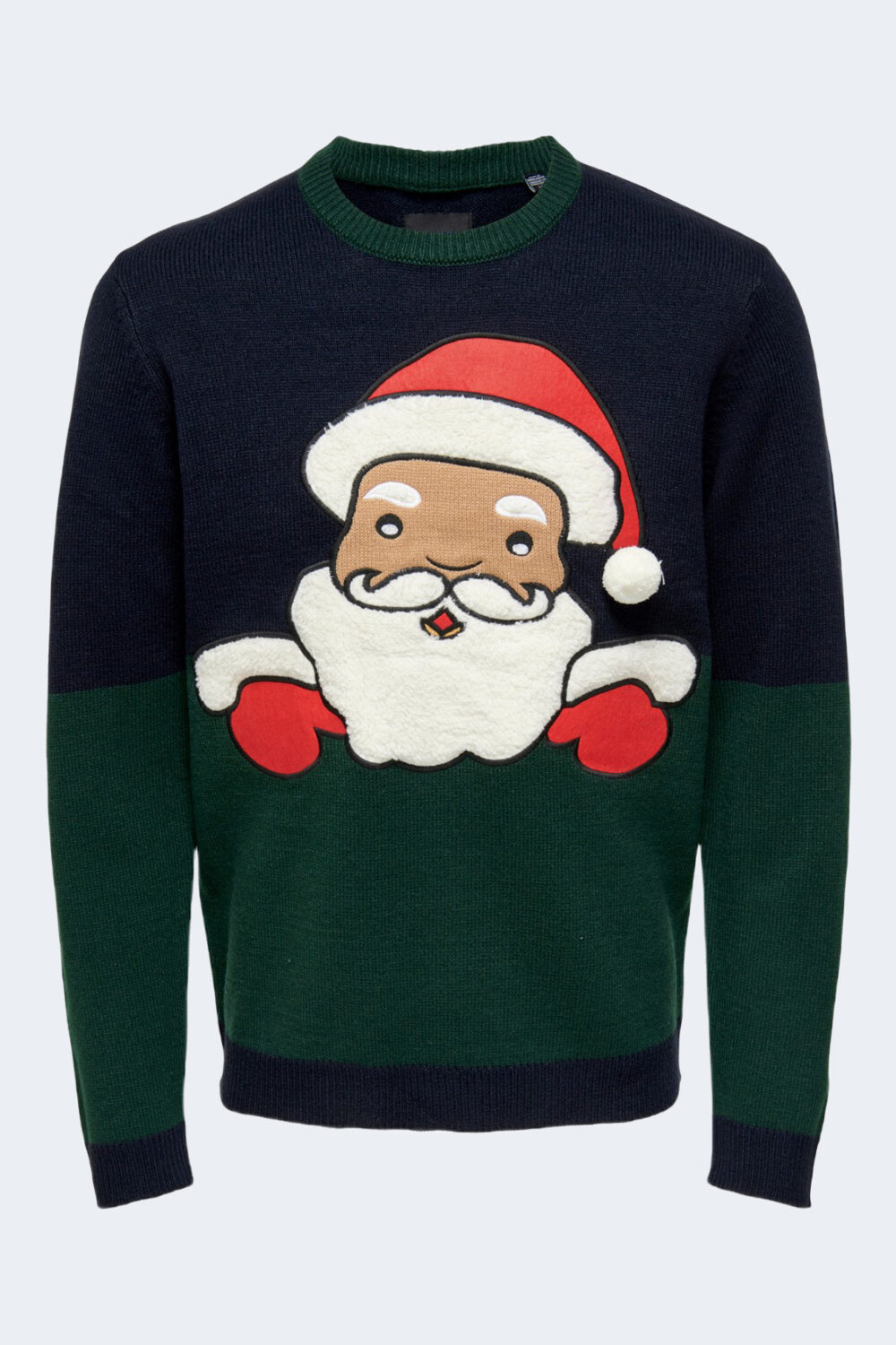 Maglione Only & Sons onsxmas reg block crew knit Blue scuro - Foto 4