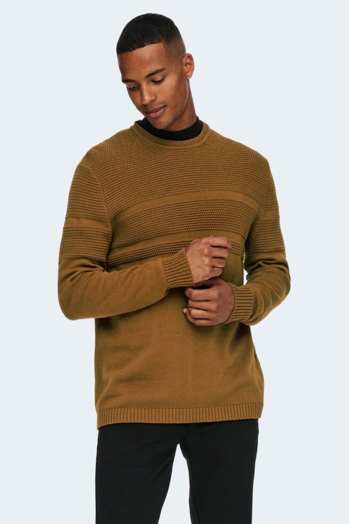 Maglione Only & Sons onsbace ls  Marrone