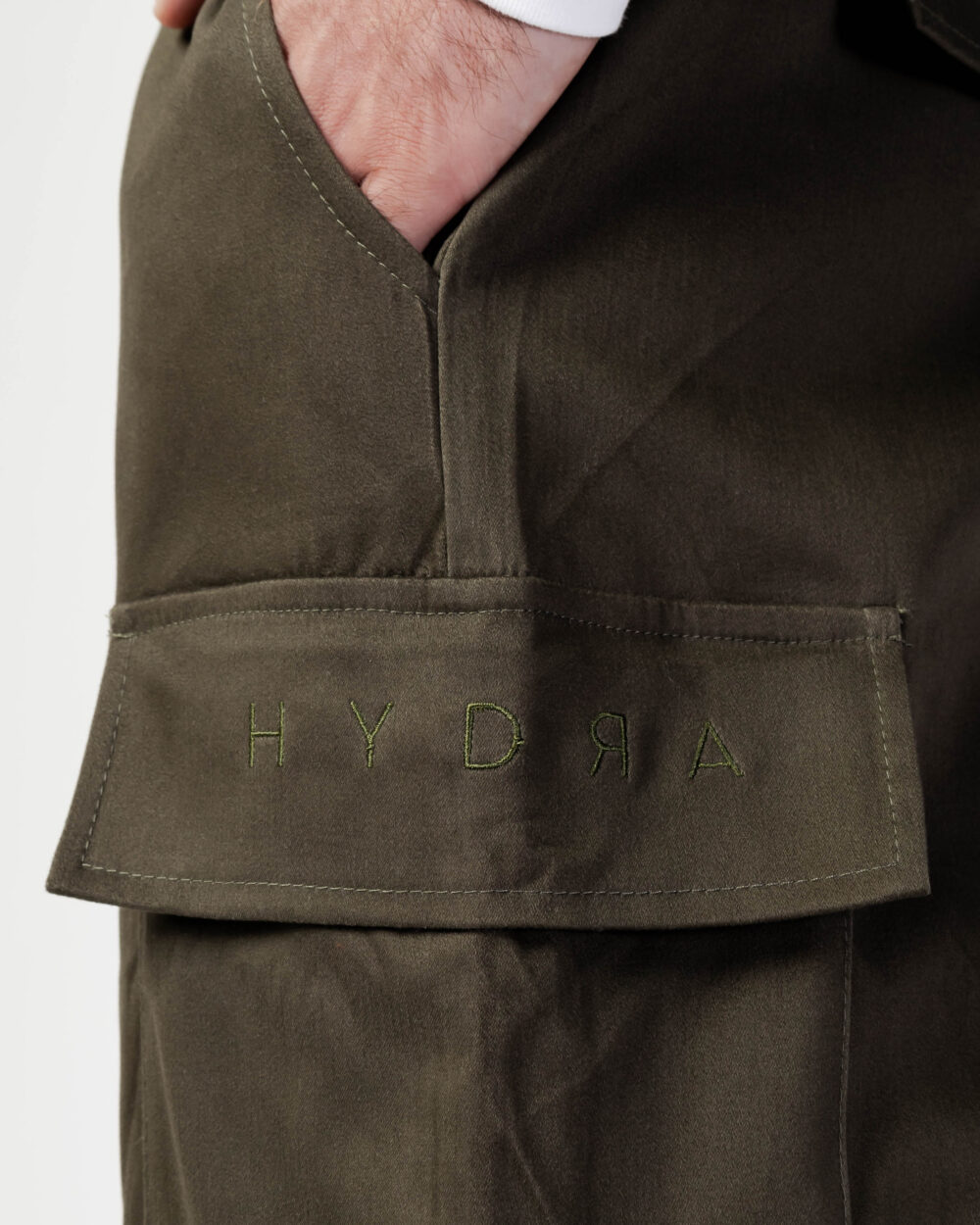 Pantaloni con cavallo basso Hydra Clothing cargo Verde Oliva - Foto 4