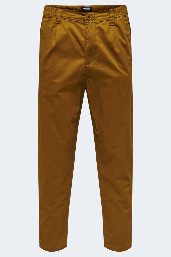 Pantaloni tapered Only & Sons onscam dew pant pk 2365 Marrone