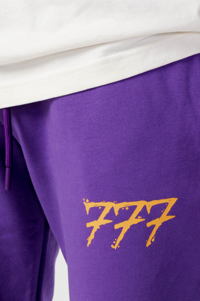 Pantaloni sportivi Triplosette 777 stamoa logo Viola