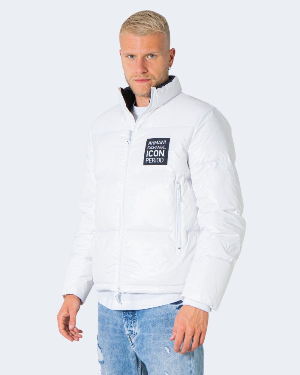 Piumino Armani Exchange down jacket 8nzbp2 znynz Bianco - Foto 3