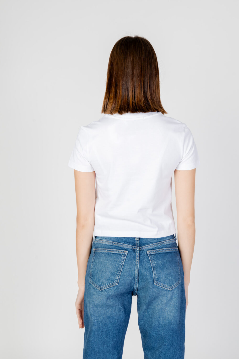 T-shirt Calvin Klein Jeans monologo baby Bianco - Foto 3