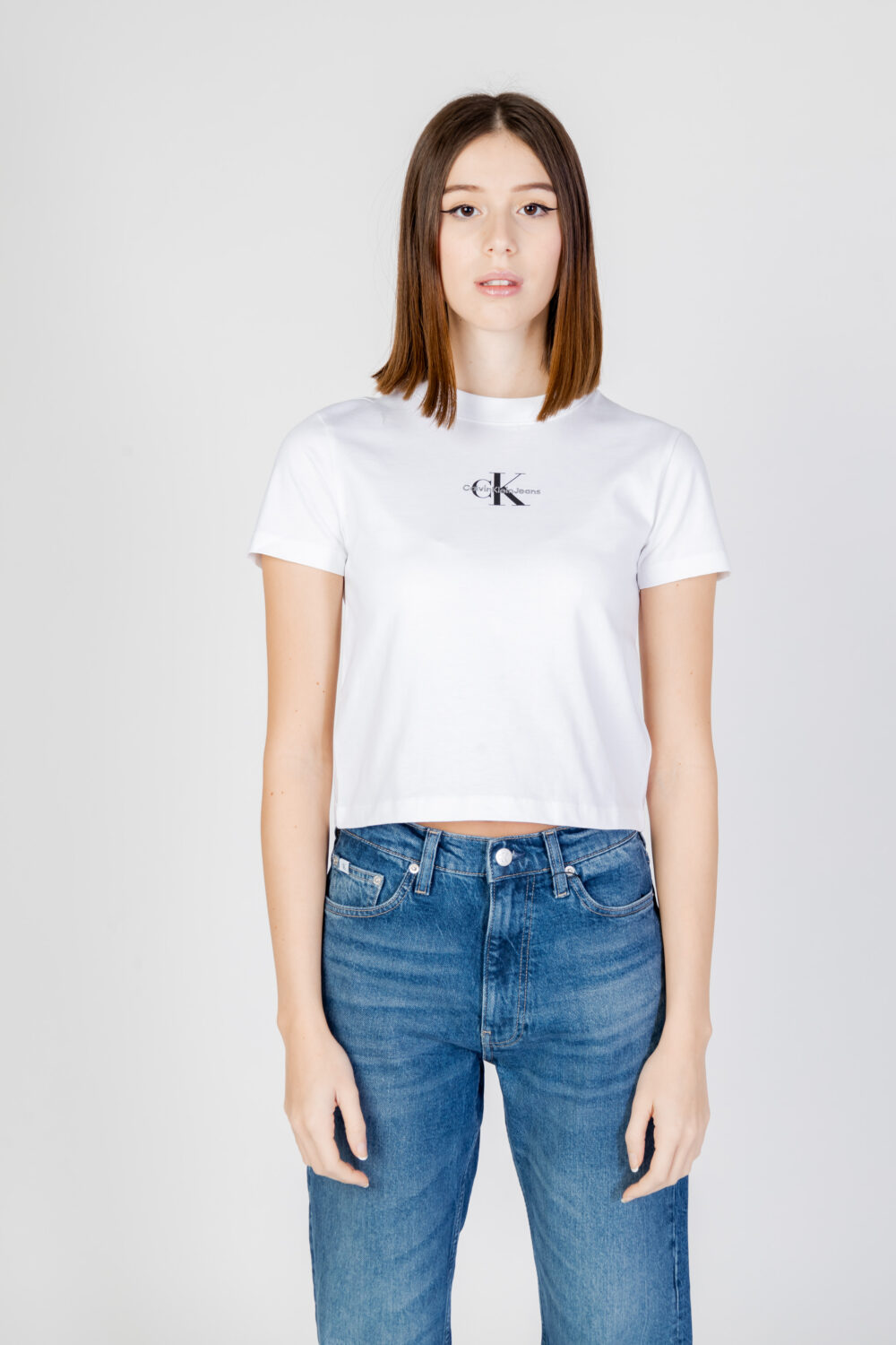 T-shirt Calvin Klein Jeans monologo baby Bianco - Foto 5