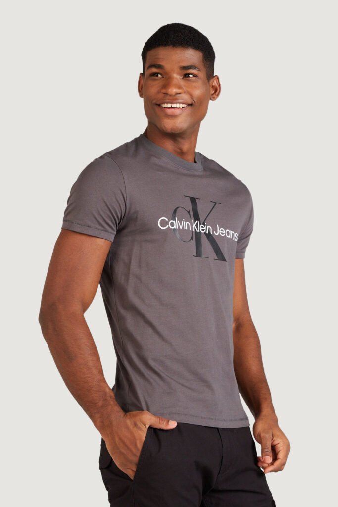 T-shirt Calvin Klein Jeans seasonal monologo Grigio Scuro