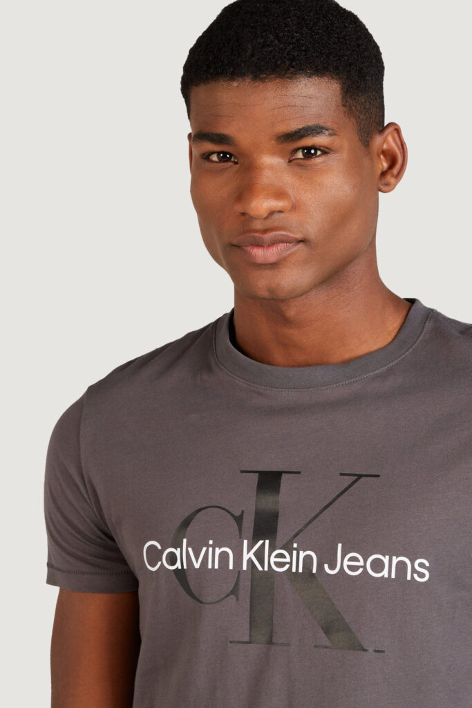 T-shirt Calvin Klein Jeans seasonal monologo Grigio Scuro