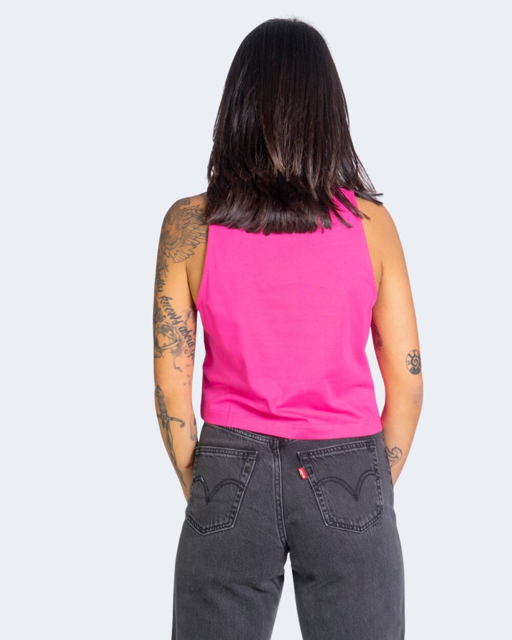 Canotta Calvin Klein Jeans tonal monogram Rosa - Foto 3