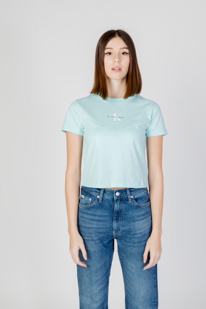 T-shirt Calvin Klein Jeans monologo baby Tiffany