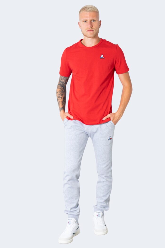 T-shirt LE COQ SPORTIF tinta unita logo Rosso