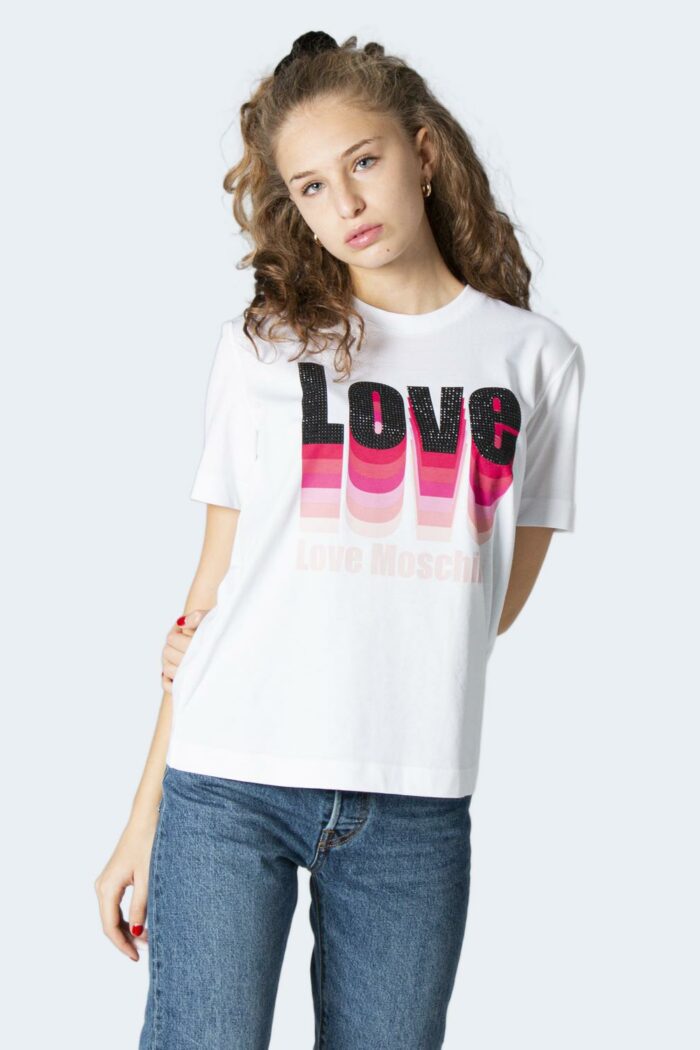 T-shirt Love Moschino maglietta w4h0620m3876 Bianco