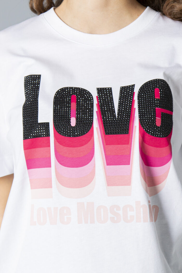 T-shirt Love Moschino maglietta w4h0620m3876 Bianco