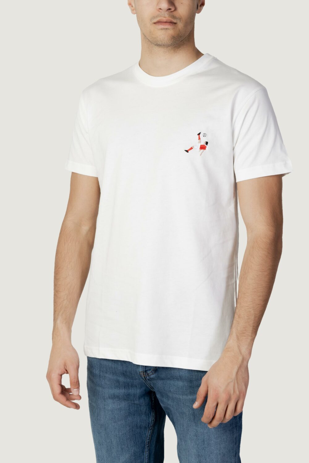 T-shirt The Bomber calciatore ricamo Bianco - Foto 1