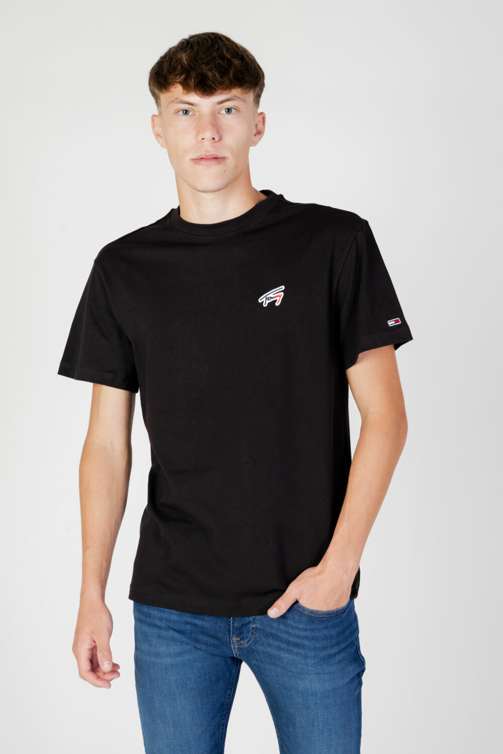 T-shirt Tommy Hilfiger Jeans tjm clsc signature t Nero - Foto 1