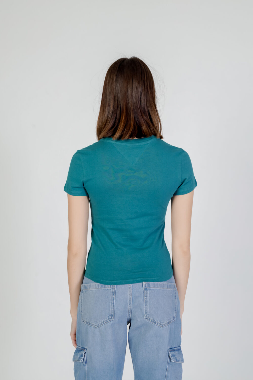 T-shirt Tommy Hilfiger Jeans slim tonal linea Verde Scuro - Foto 3