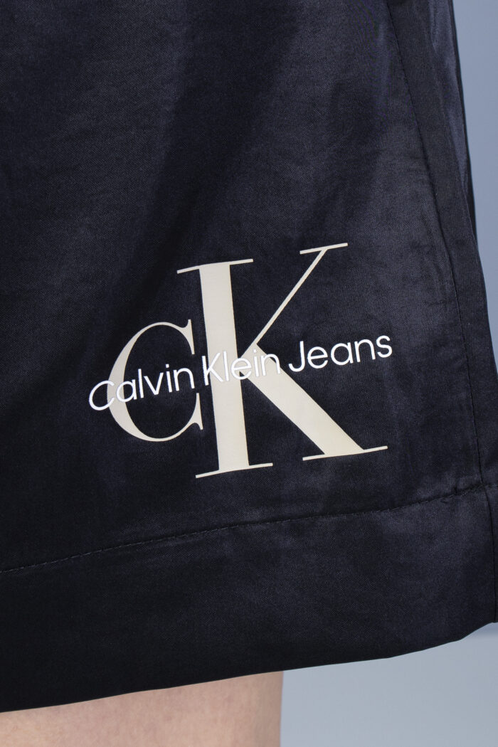 Vestito corto Calvin Klein Jeans monogram cami dress Nero