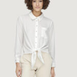 Bluse manica lunga Only onllecey ls knot shirt noos wvn Bianco - Foto 1