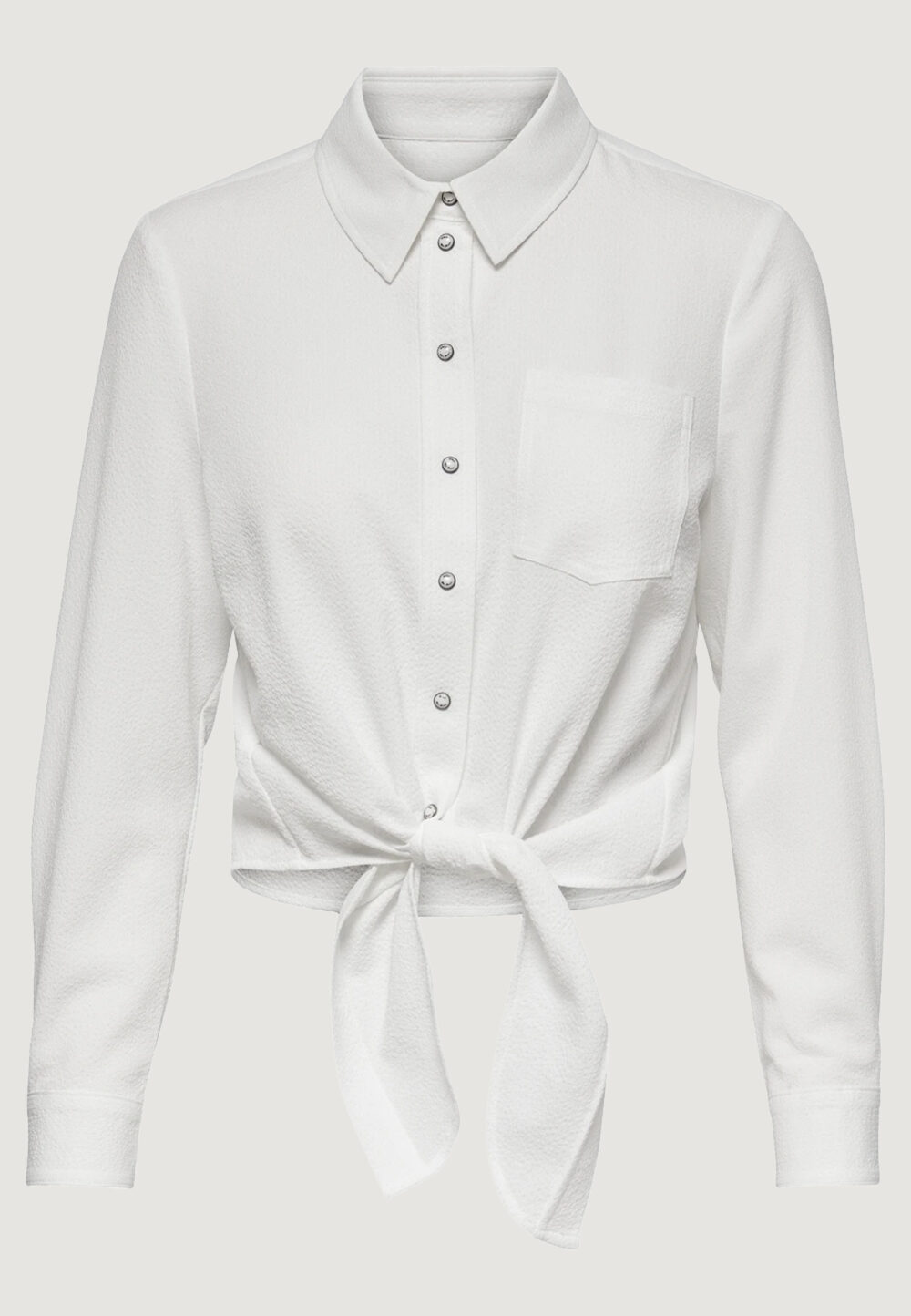 Bluse manica lunga Only onllecey ls knot shirt noos wvn Bianco - Foto 2