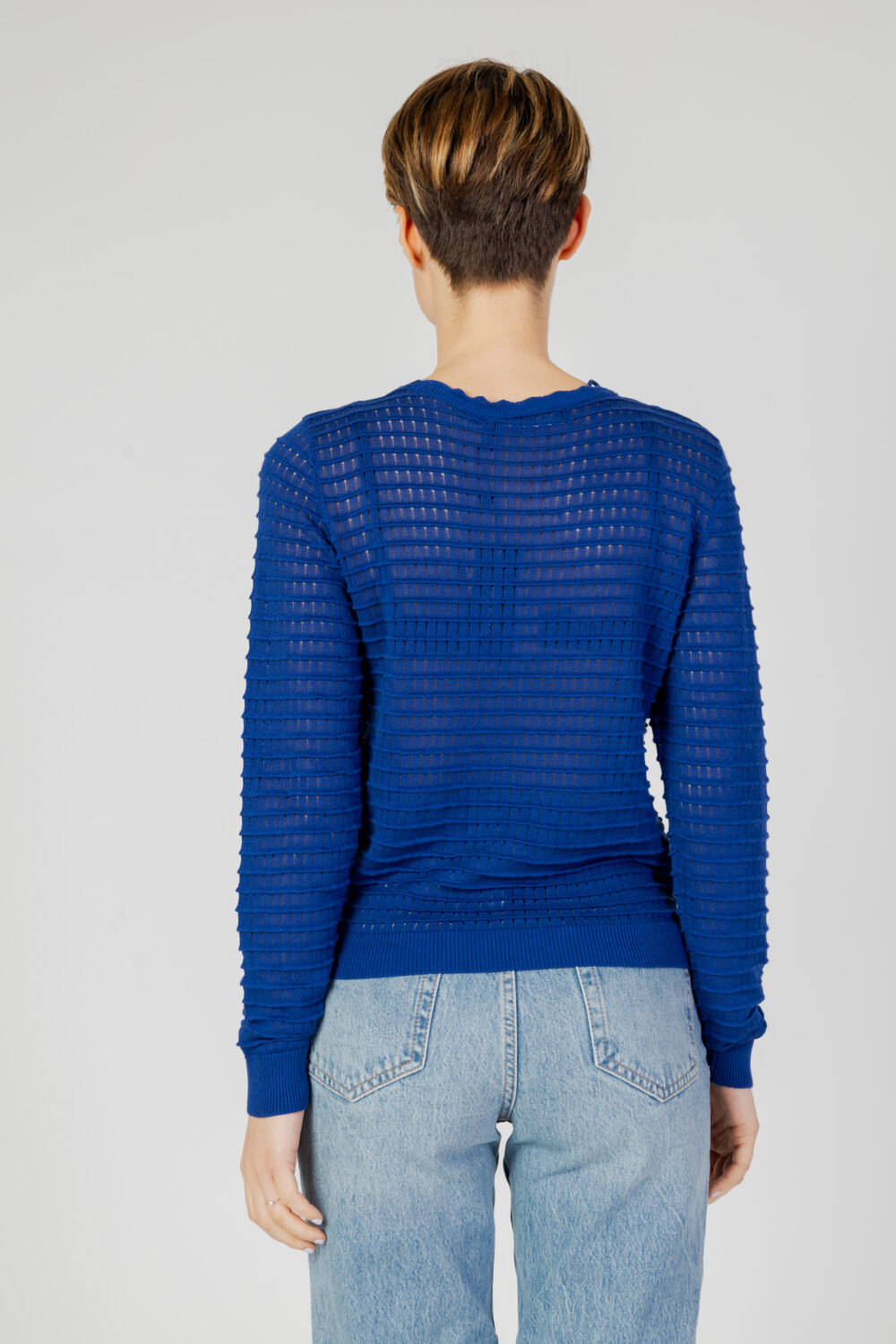 Maglia Vero Moda vmerica ls o-neck pullover ga boo Blu - Foto 3