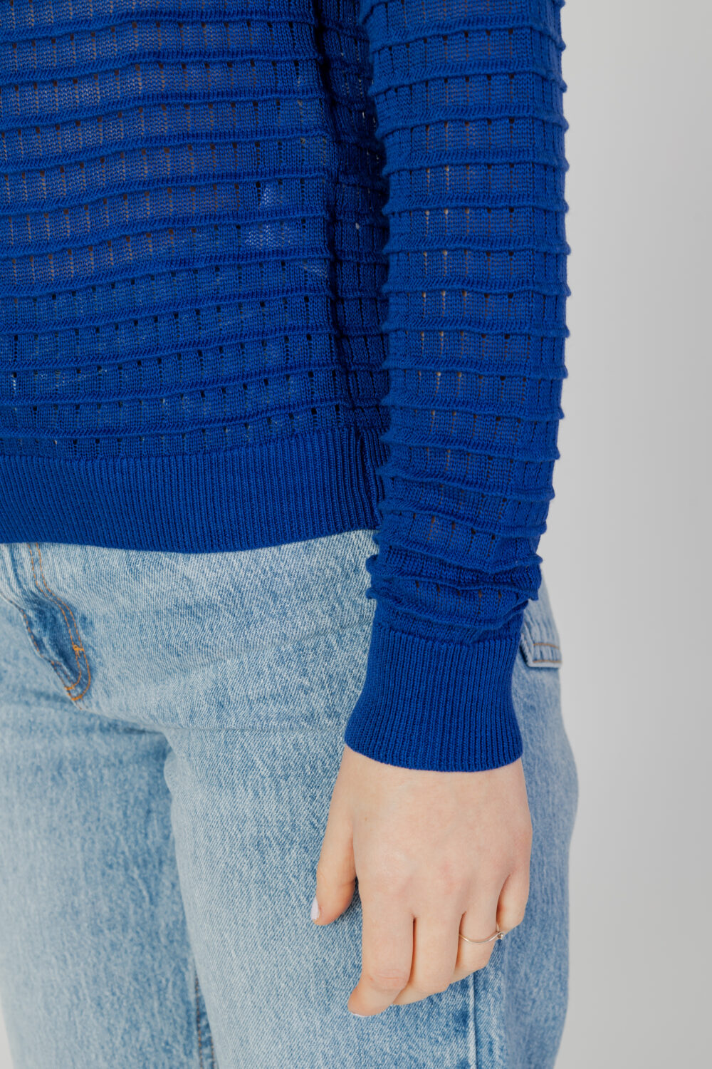 Maglia Vero Moda vmerica ls o-neck pullover ga boo Blu - Foto 4