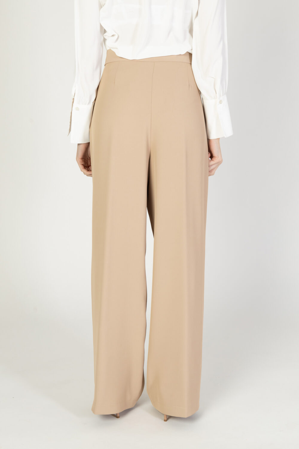 Pantaloni a palazzo Sandro Ferrone Beige - Foto 3