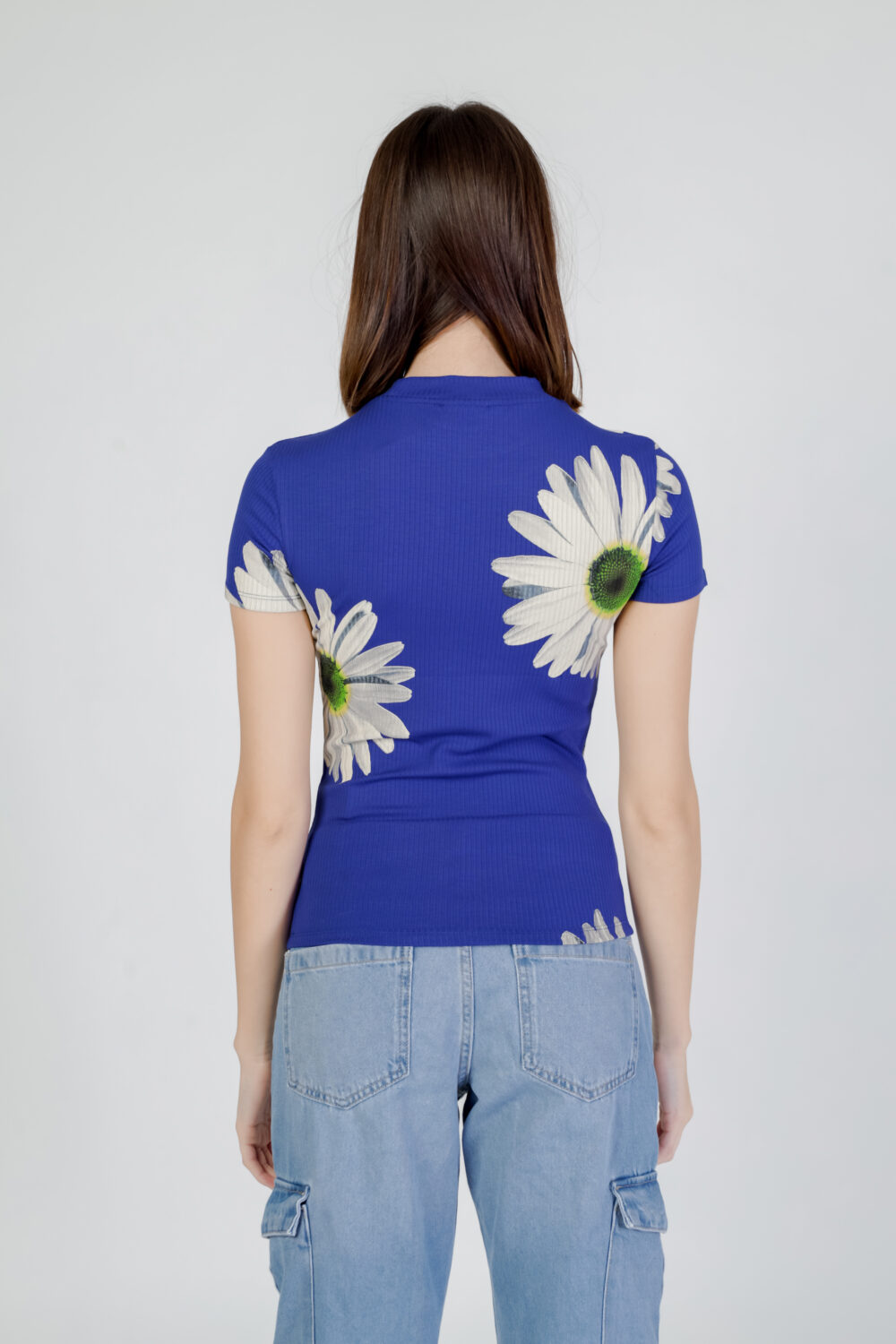 T-shirt Desigual margaritas Blu - Foto 3