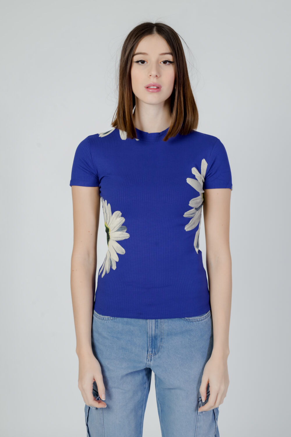 T-shirt Desigual margaritas Blu - Foto 5