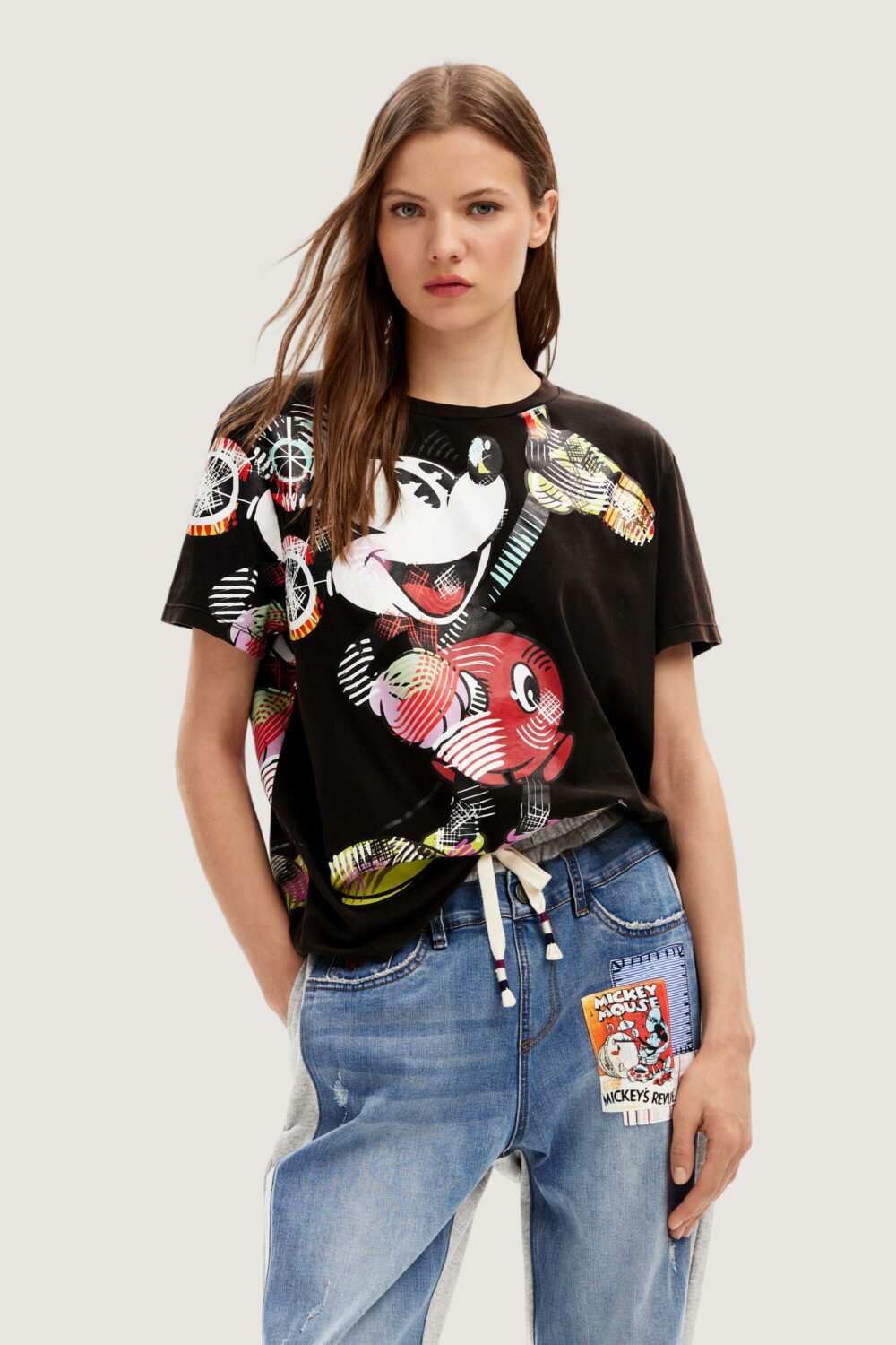 T-shirt Desigual mickey lacroix Nero - Foto 1