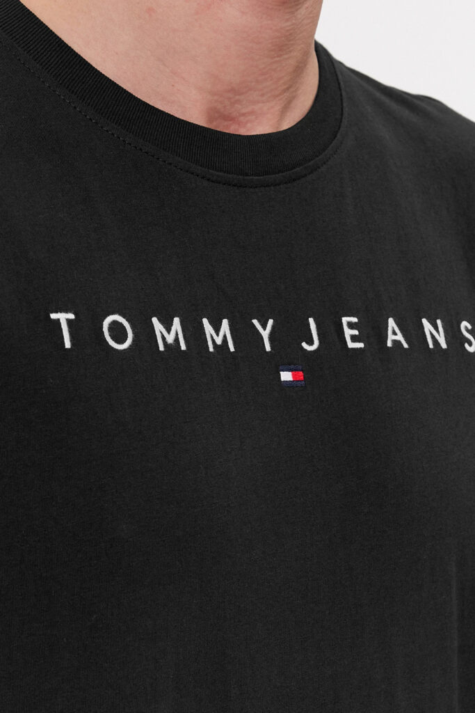 T-shirt Tommy Hilfiger Jeans reg linear logo Nero
