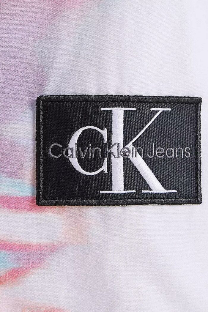 Camicia manica corta Calvin Klein Jeans diffused aop ss Fuxia