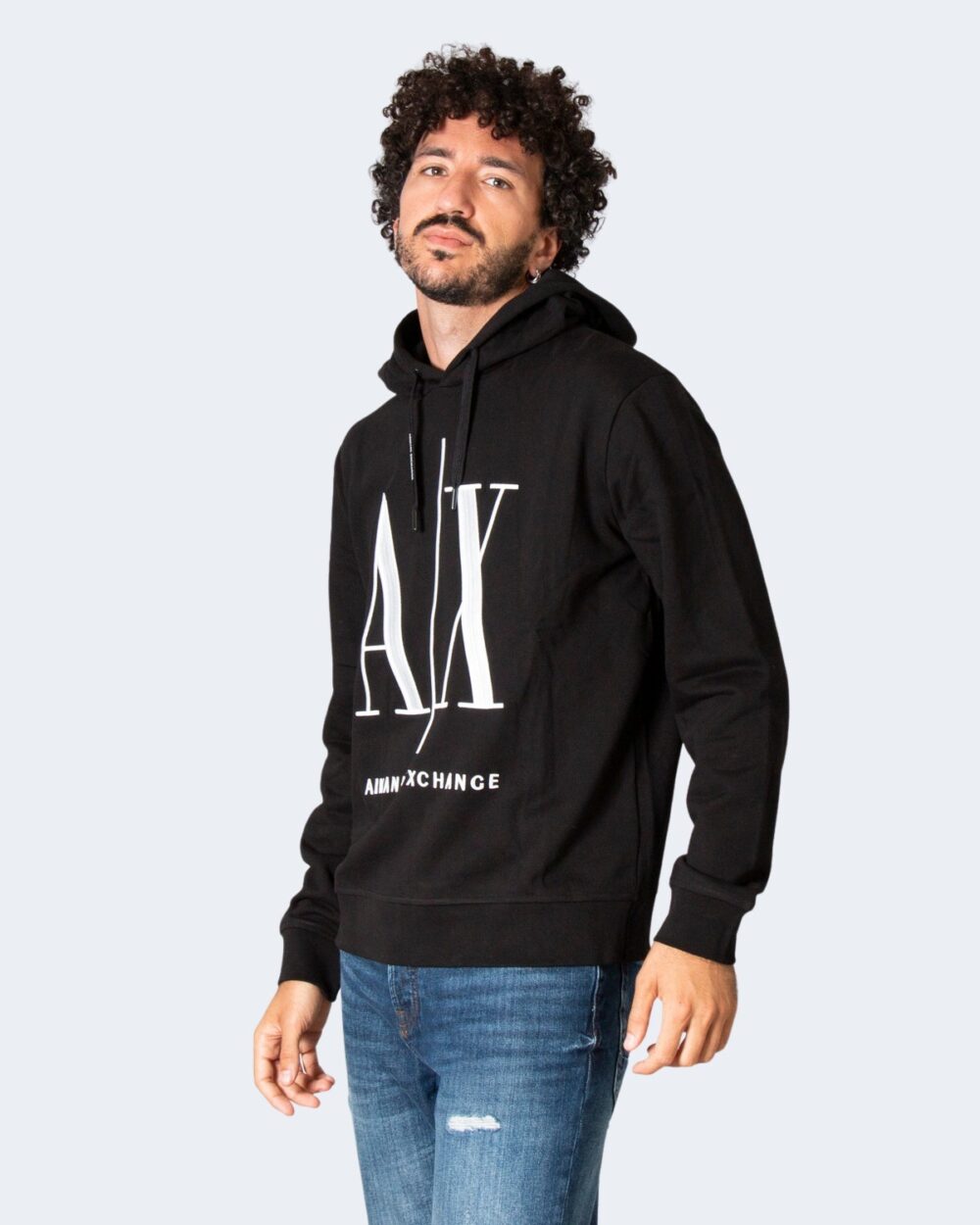 Felpa con cappuccio Armani Exchange sweatshirt Nero - Foto 1