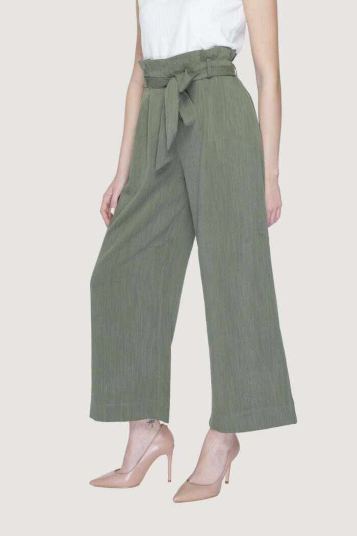 Pantaloni a palazzo Only onlmarsa solid paperbag wvn noos Verde Oliva