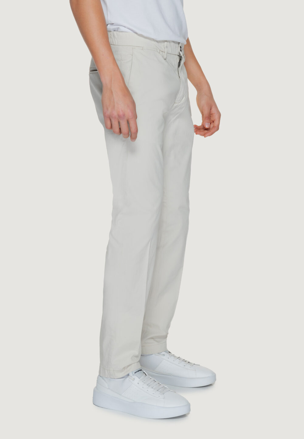 Pantaloni Borghese chino todi Beige - Foto 4