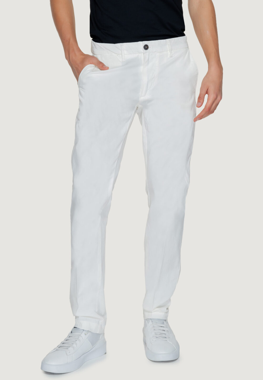 Pantaloni Borghese chino todi Bianco - Foto 1