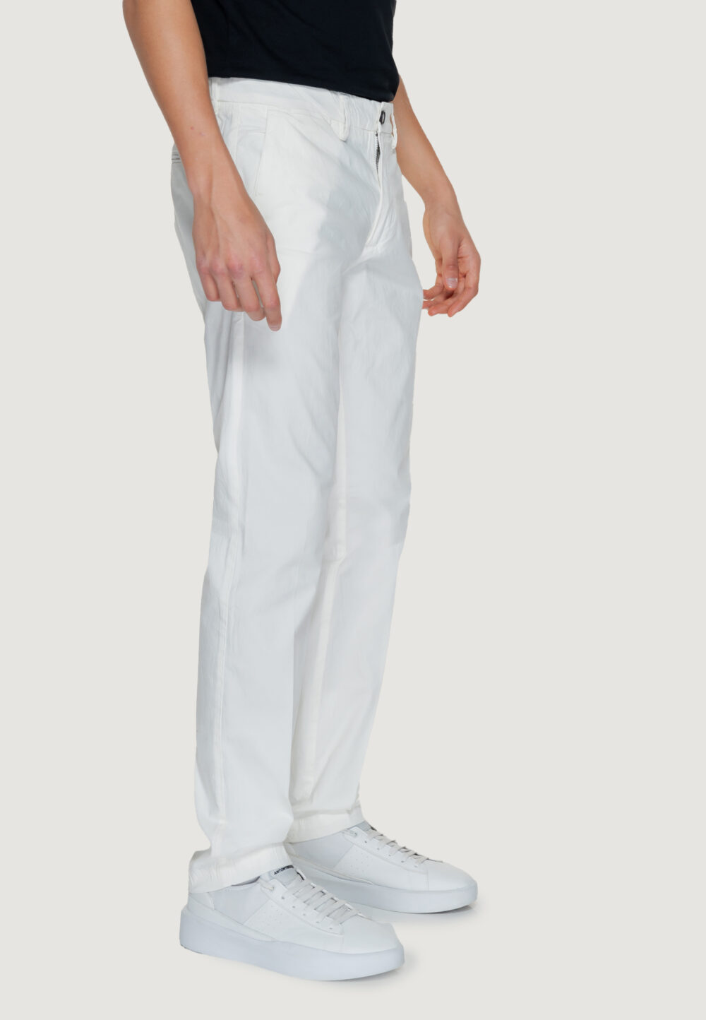 Pantaloni Borghese chino todi Bianco - Foto 3