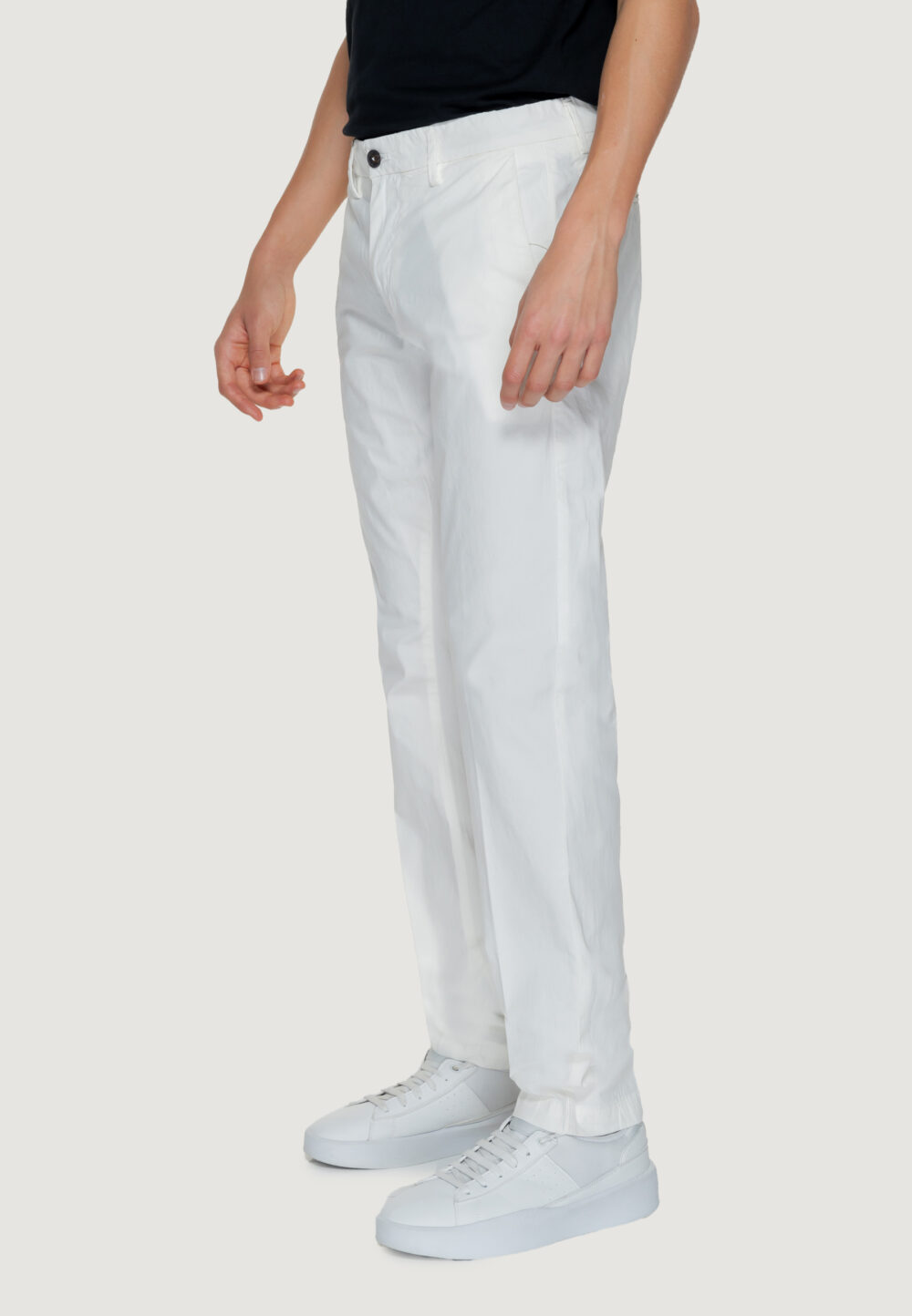 Pantaloni Borghese chino todi Bianco - Foto 4