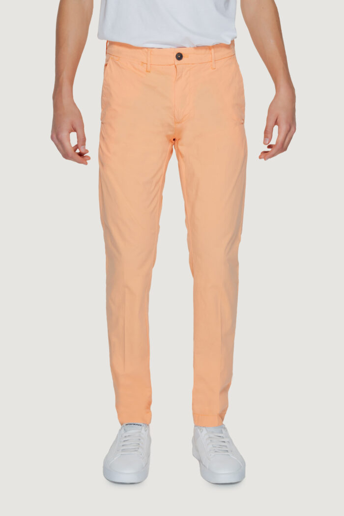 Pantaloni Borghese chino todi Pesca