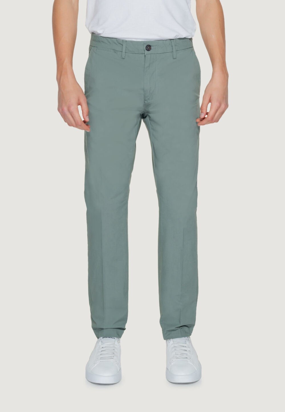 Pantaloni Borghese chino todi VERDE SALVIA - Foto 1