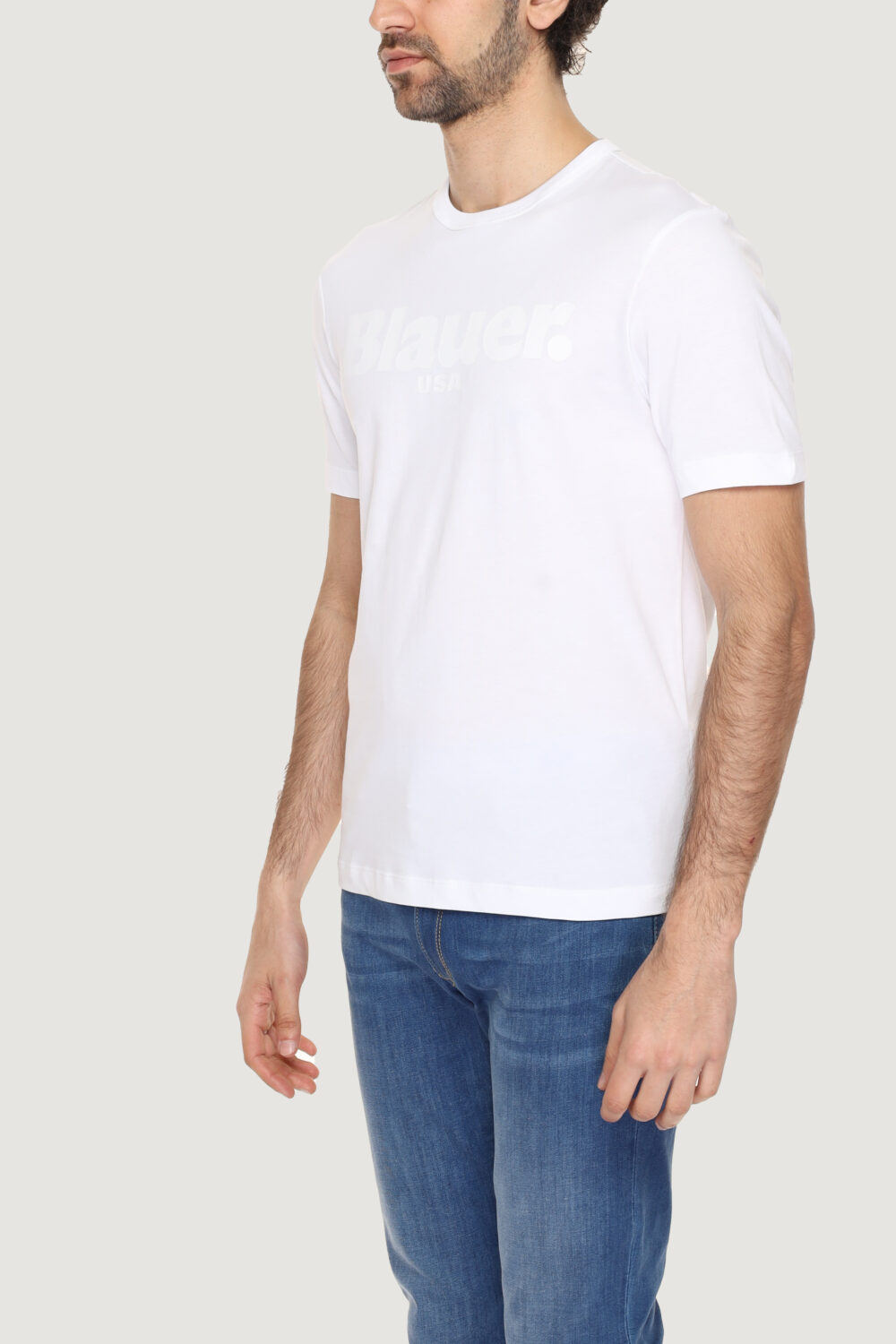 T-shirt Blauer. Bianco - Foto 3