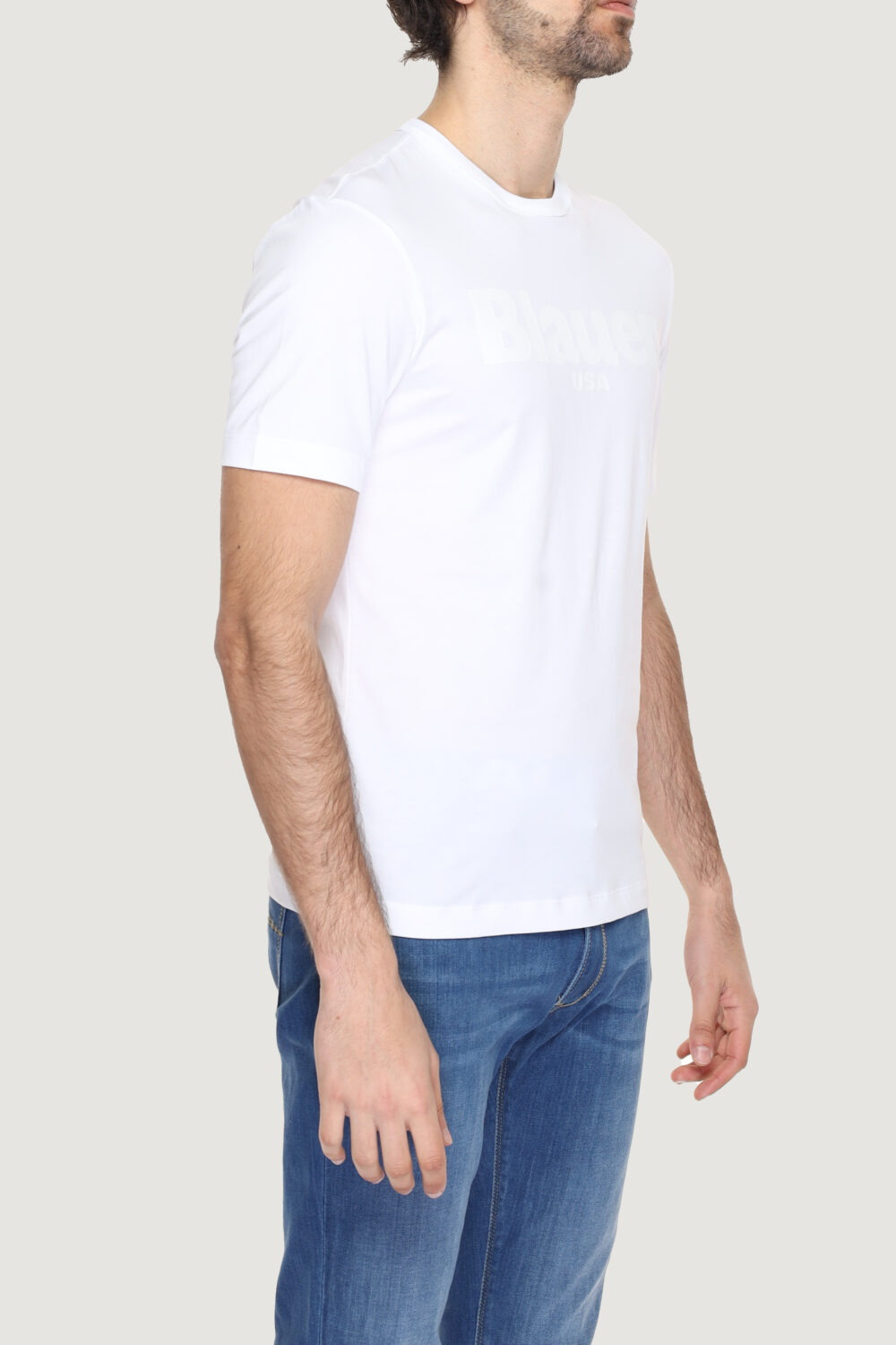 T-shirt Blauer. Bianco - Foto 4