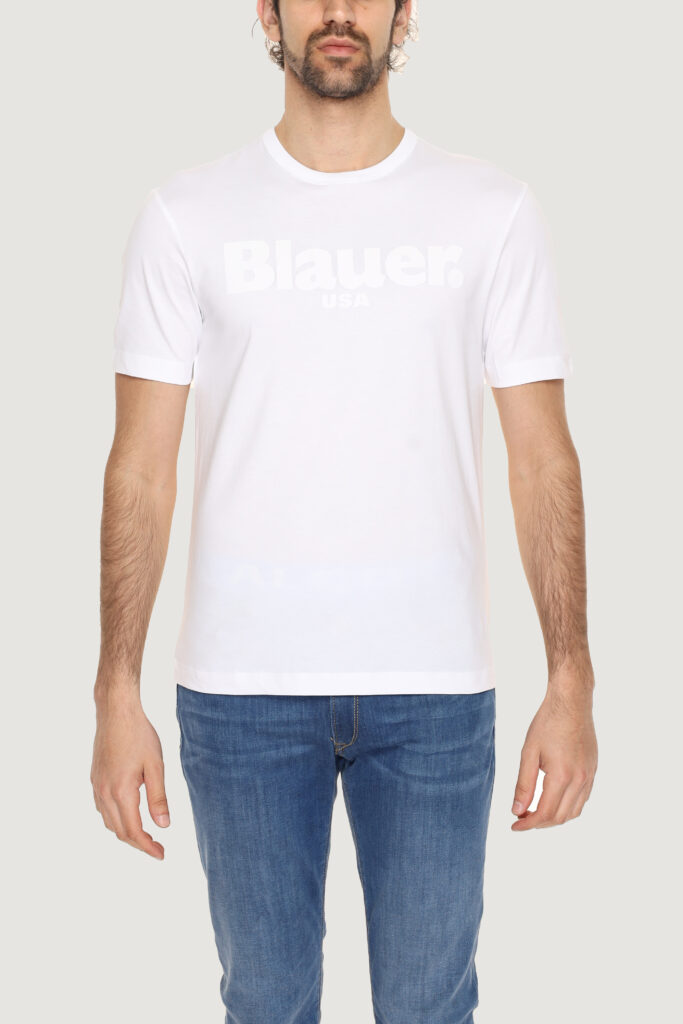 T-shirt Blauer.  Bianco