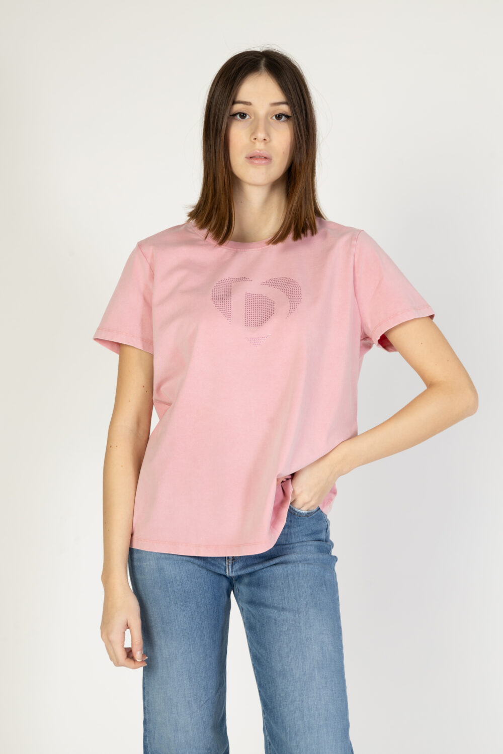 T-shirt Desigual d cor Rosa - Foto 1