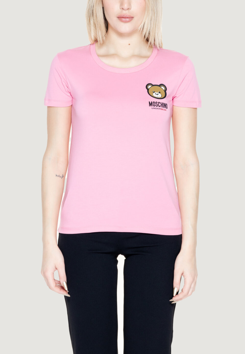 T-shirt Moschino Underwear Rosa - Foto 4